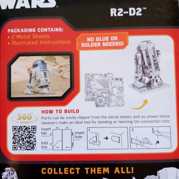 Star Wars Metal Earth 3D Model Kit R2-D2 New/Sealed in pkg. Ages 14+ MMS250 - Picture 9 of 9